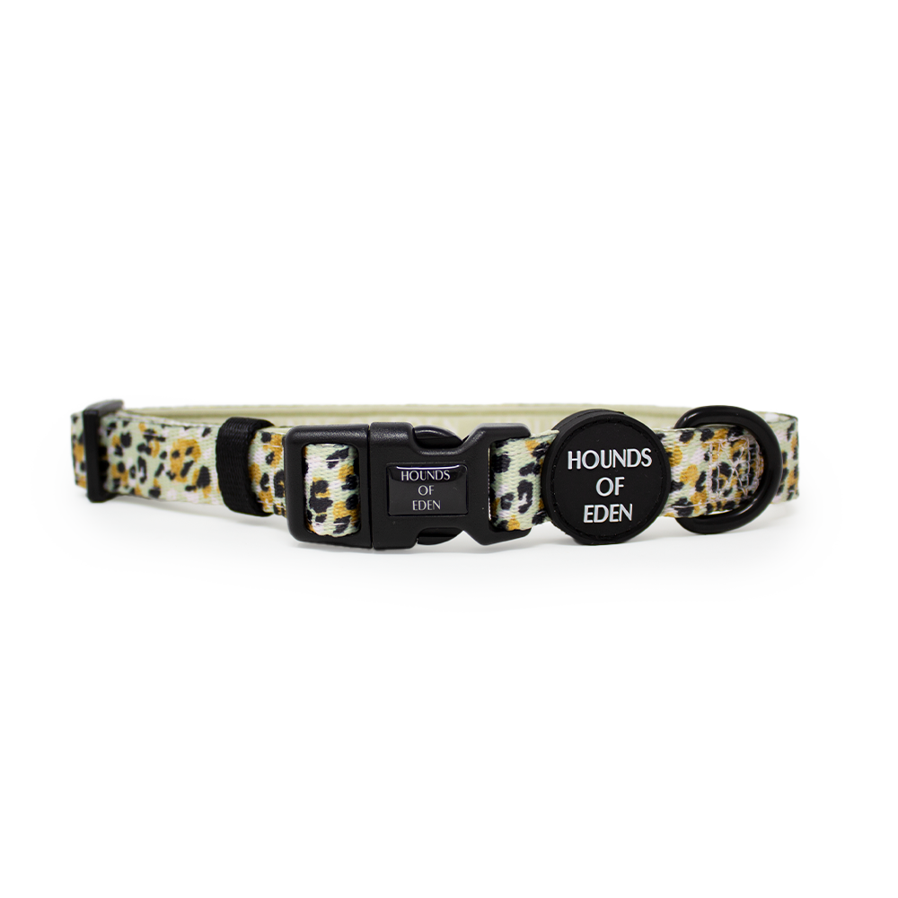 Sage Leopard Design Dog Collar