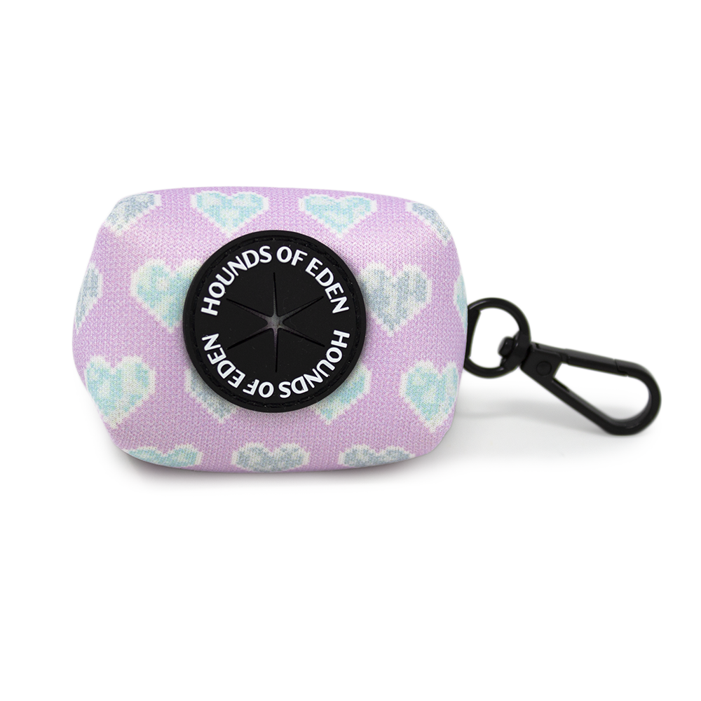 Don t Go Barking My Heart Pink and Teal hearts Poop Bag Holder