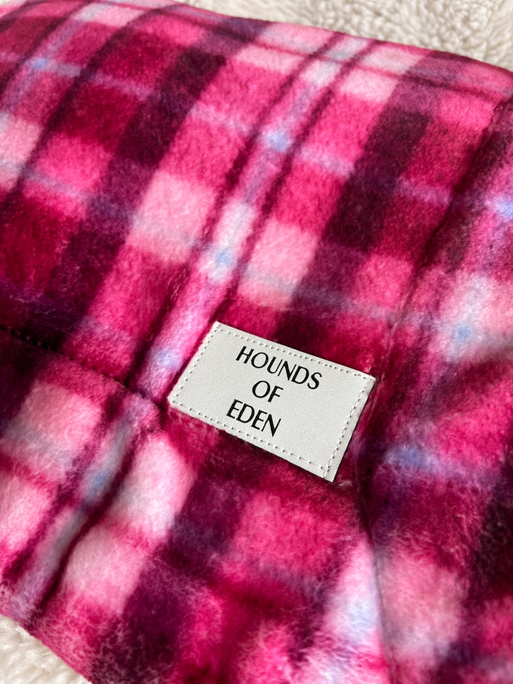 Rose Berry Plaid Snuggle Blanket