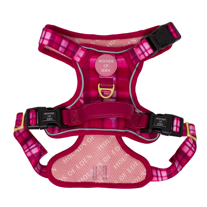 Rose Berry Plaid - Supaw Strong™ Lite Dog Harness (XS-XL)