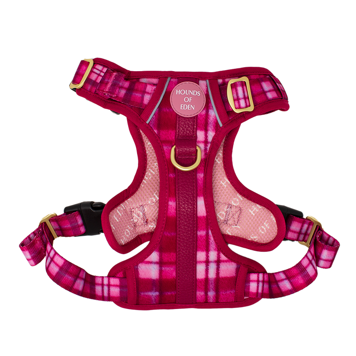 Rose Berry Plaid - Supaw Strong™ Lite Dog Harness (XS-XL)