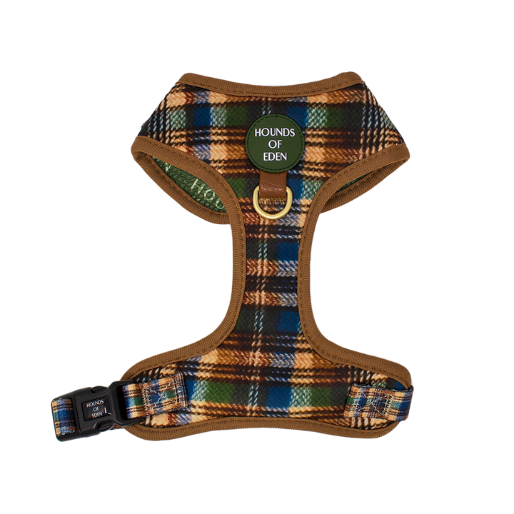 Oak Forest Plaid Dog Harness (XXS-XS)