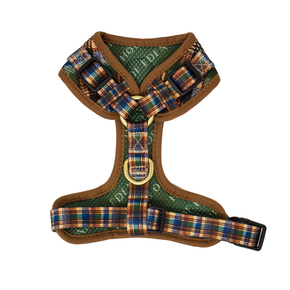 Oak Forest Plaid Dog Harness (XXS-XS)