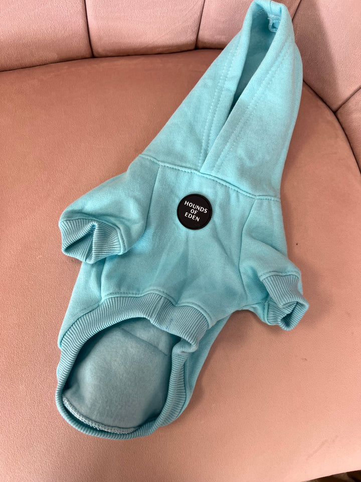 Outlet- SUDADERA CON CAPUCHA PARA PERRO PEQUEÑO TALLA - TEAL- 0090