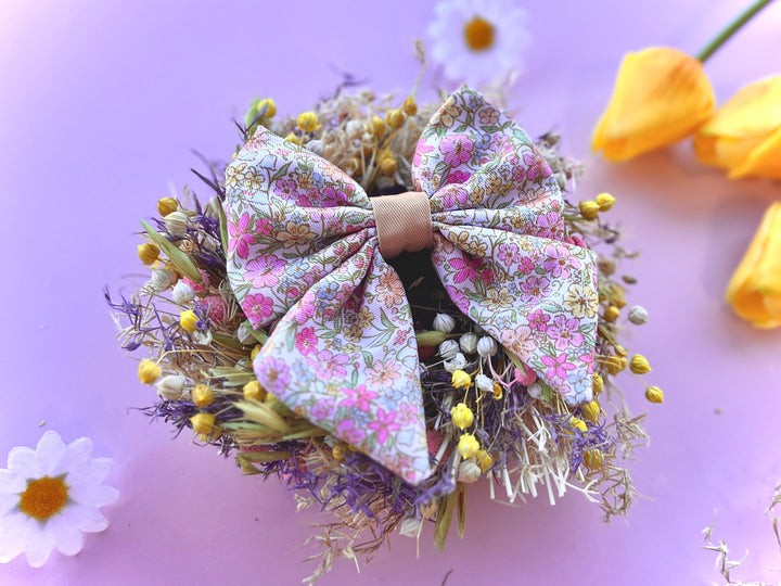 Pastel Petals - Dog Sailor Bow Tie