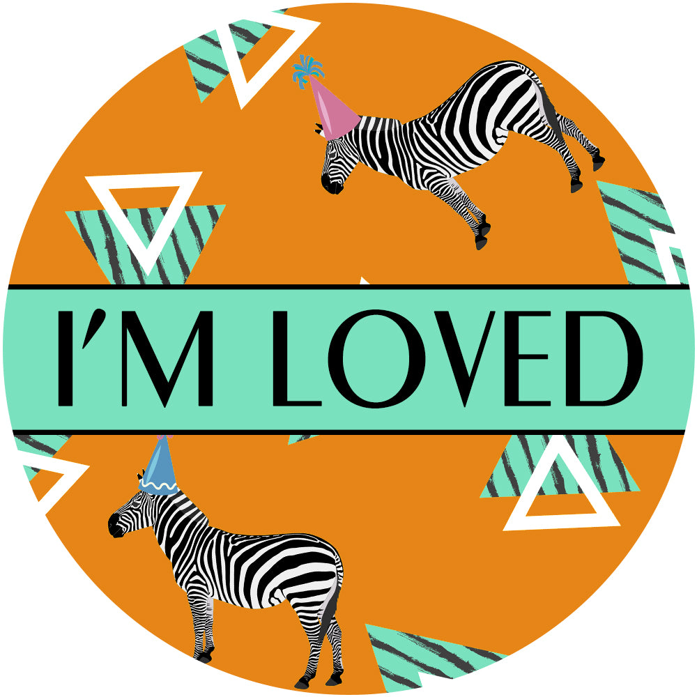 'Party Marty' - Zebra Pet Tag