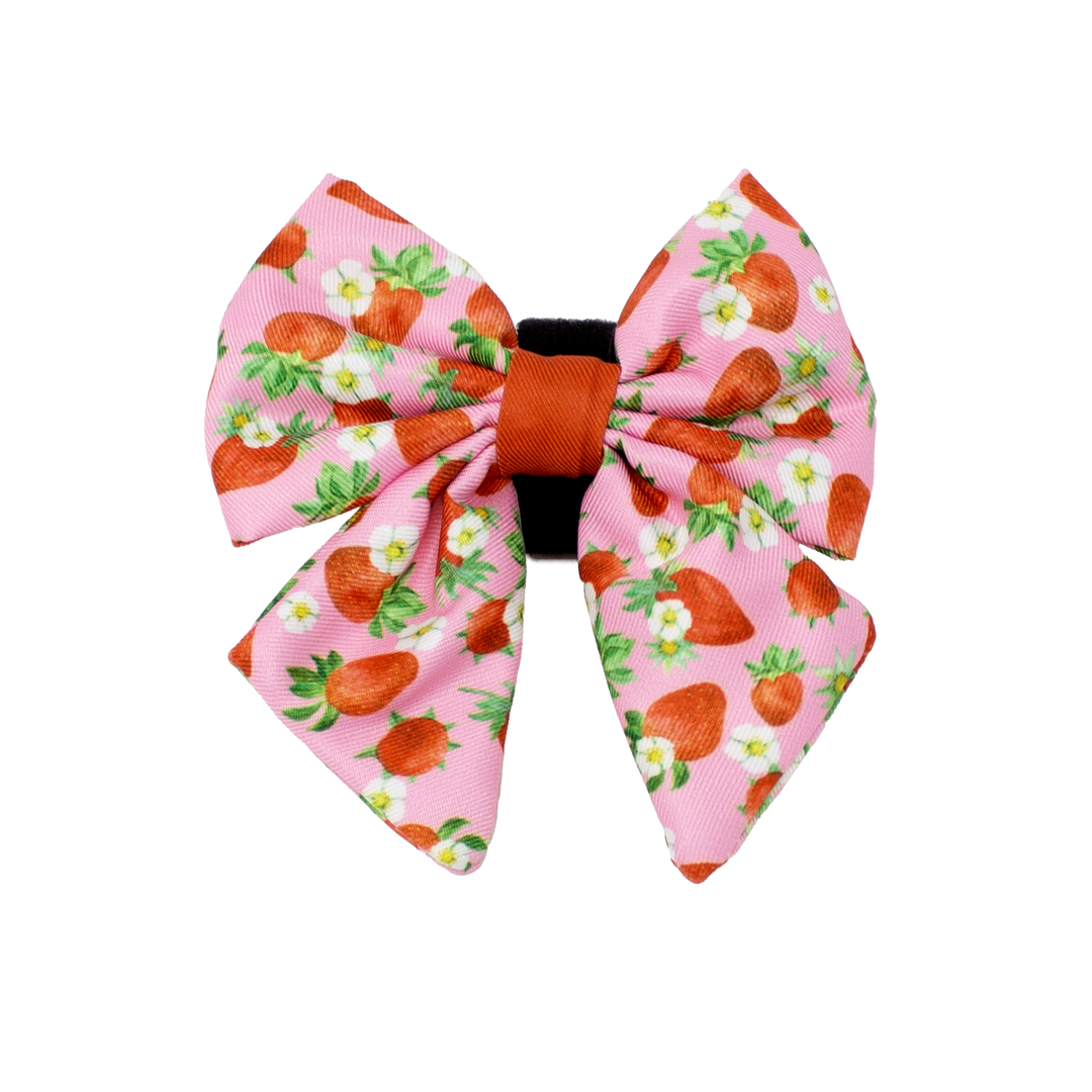 Strawberry Patch - Dog Sailor Bow Tie