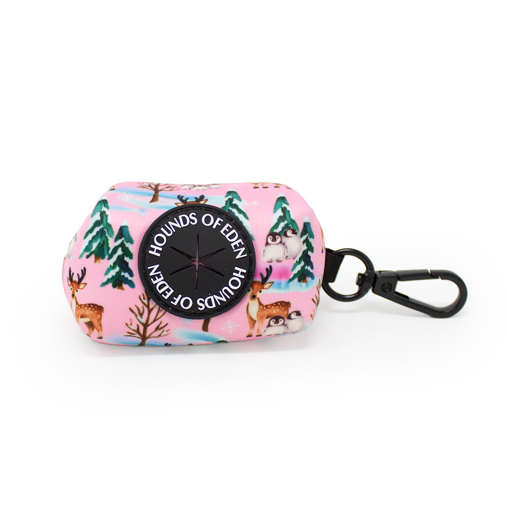 Aurora Nights - Pink Penguin Design Dog Collar