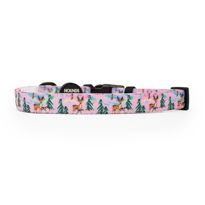 Aurora Nights - Pink Penguin Design Dog Collar