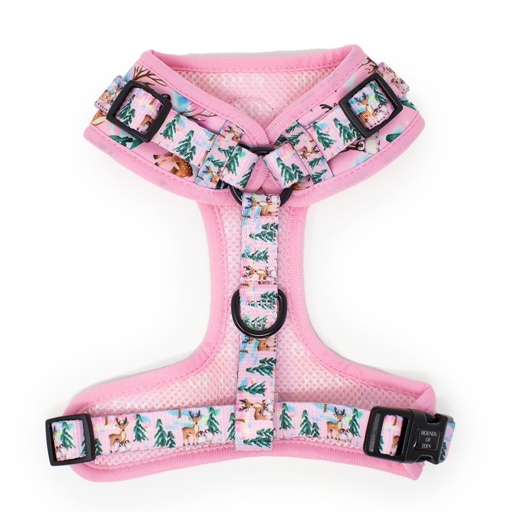 Aurora Nights - Pink Penguin Design Dog Collar