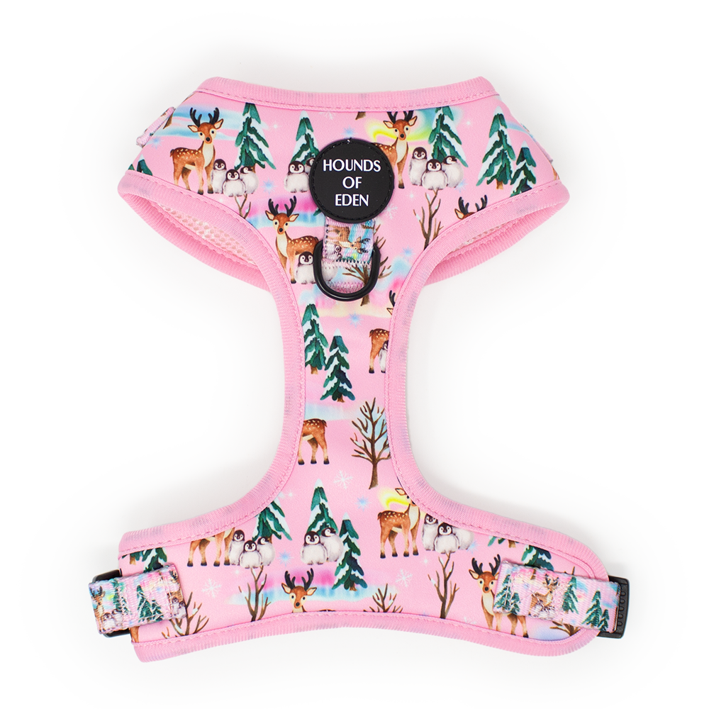 Aurora Nights - Pink Penguin Design Dog Collar