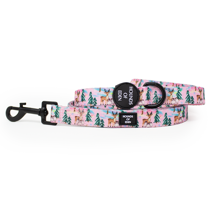 Aurora Nights - Pink Penguin Design Dog Collar