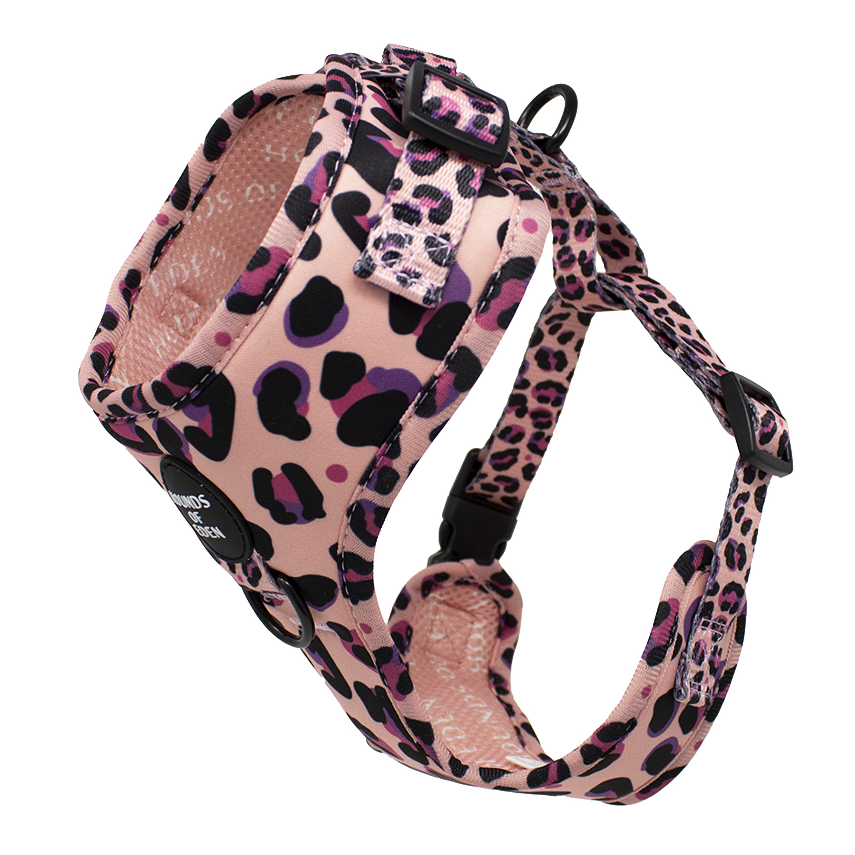 Blushing Leopard Pink Dog Harness Hounds of Eden